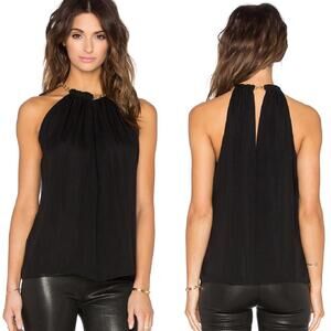 Diane Von Furstenberg Black Aubrey Two Halter